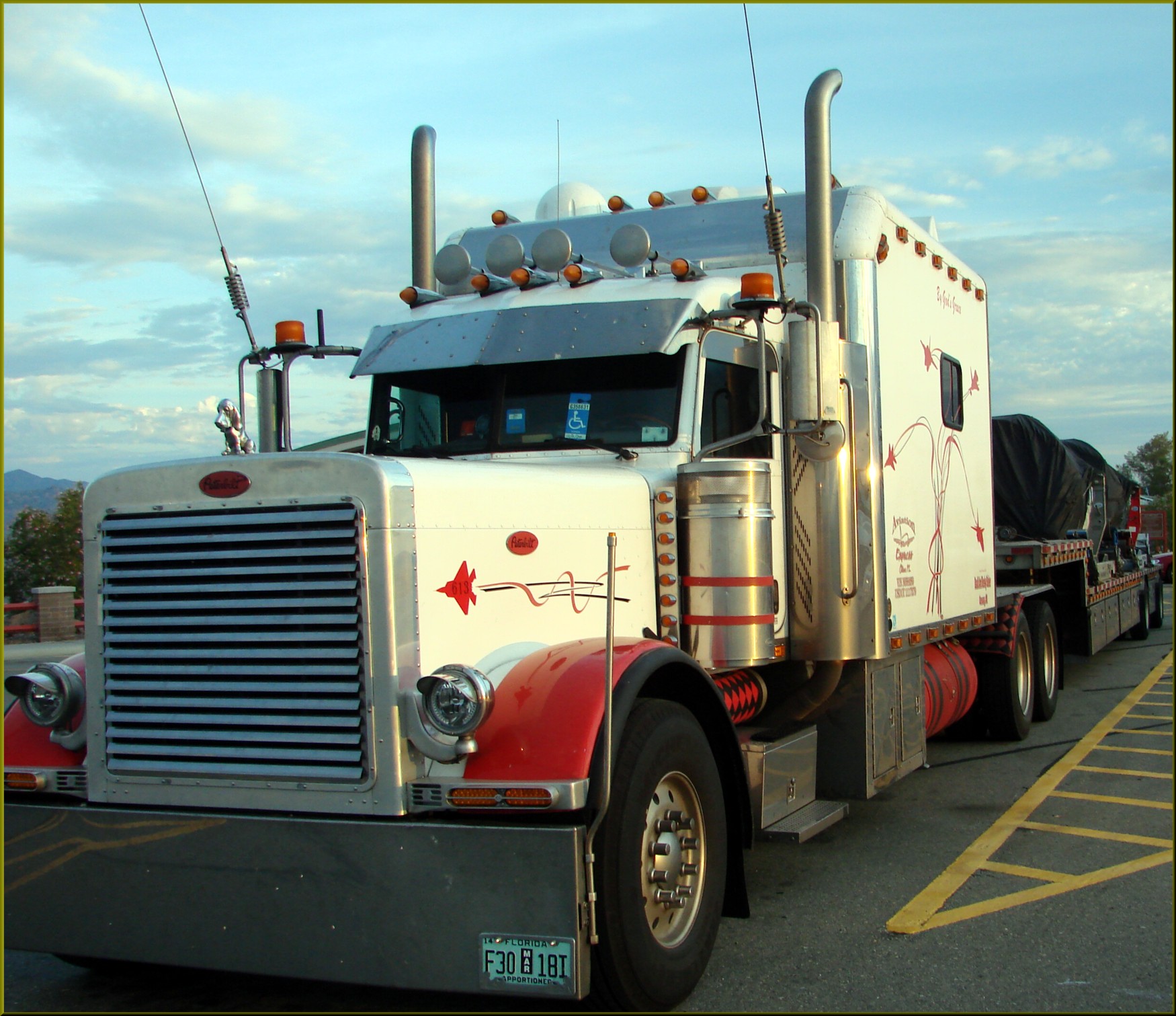 Semi trucks on an American interstate highway